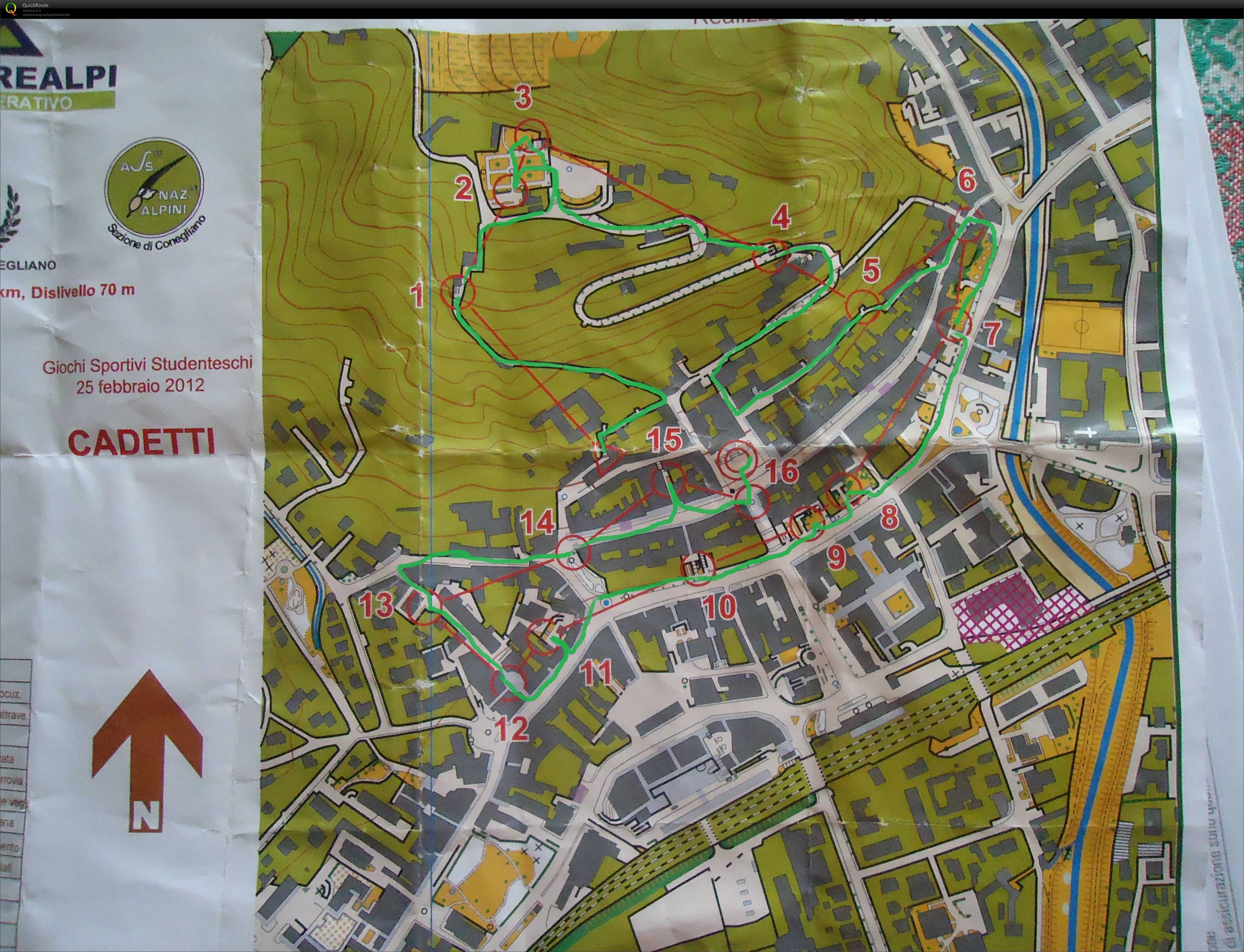 Sprint, prova percorso GSS Conegliano (2012-02-25)