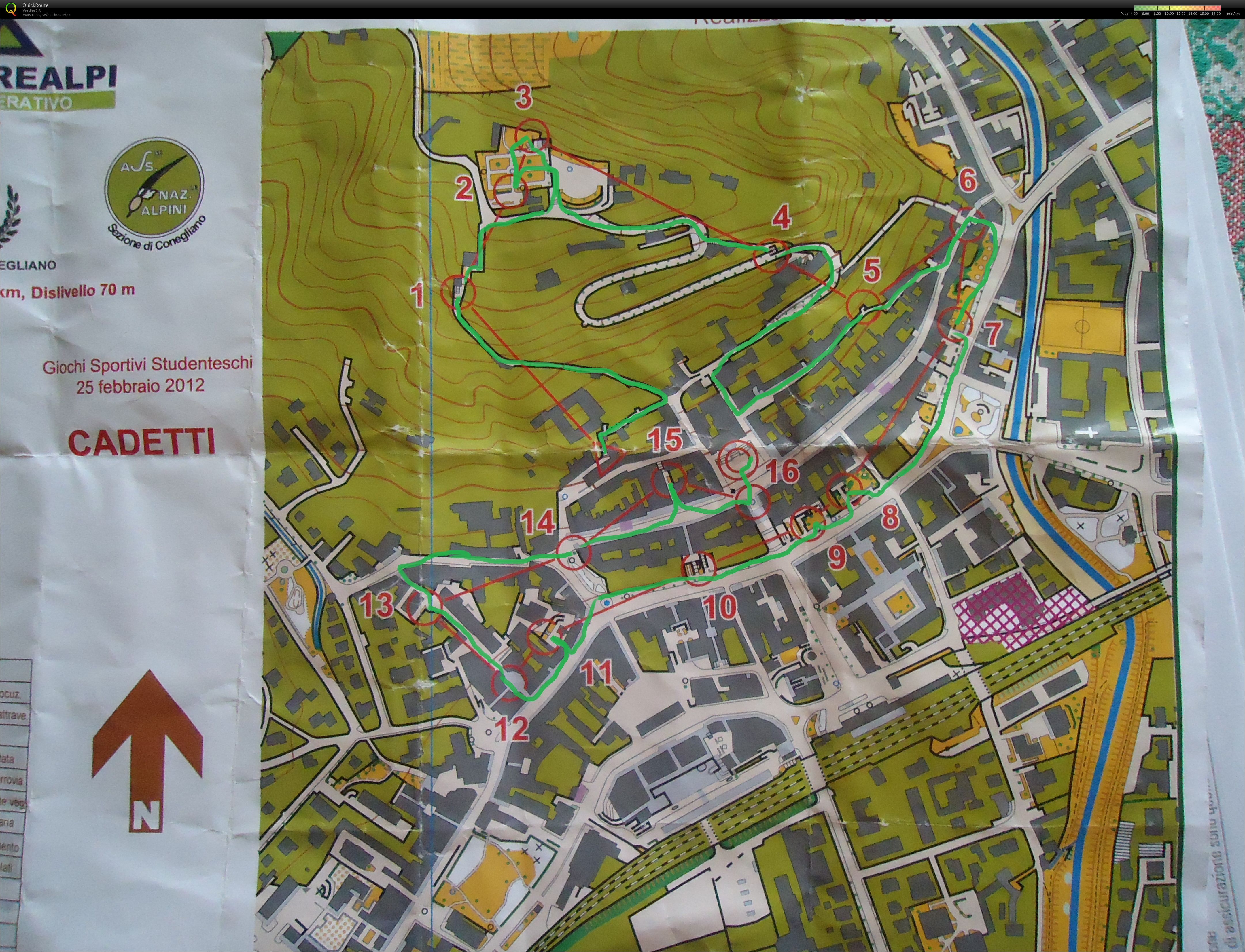 Sprint, prova percorso GSS Conegliano (2012-02-25)